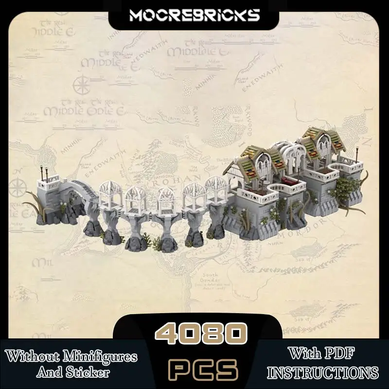Película interestelar arquitectura del desierto Rivendell UCS bloque de construcción famoso Castillo tecnología DIY juguete de ladrillo modelo de alta dificultad