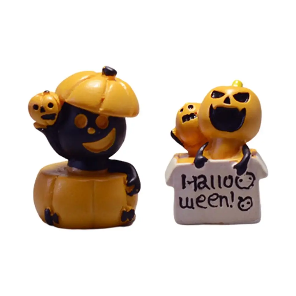 Halloween Miniature Pumpkin Doll Figurine for Dollhouse Accessories Decorations Ornaments Thanksgiving Day Party Favors Autumn