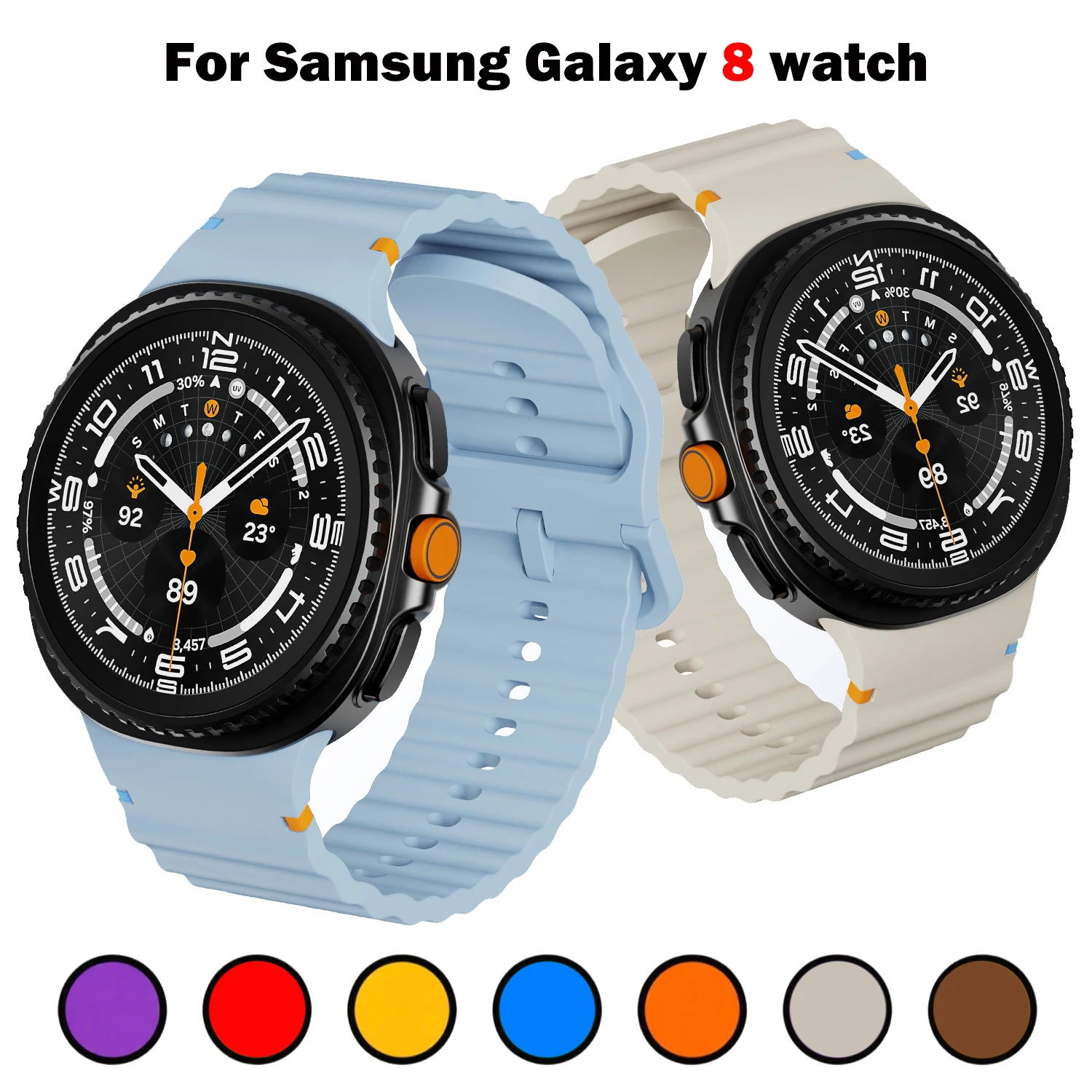 Silikonarmband für Samsung Galaxy Watch 8 Armband 40 mm 44 mm Zubehör Armband für Samsung Galaxy Watch 8 Classic 46 mm Armband