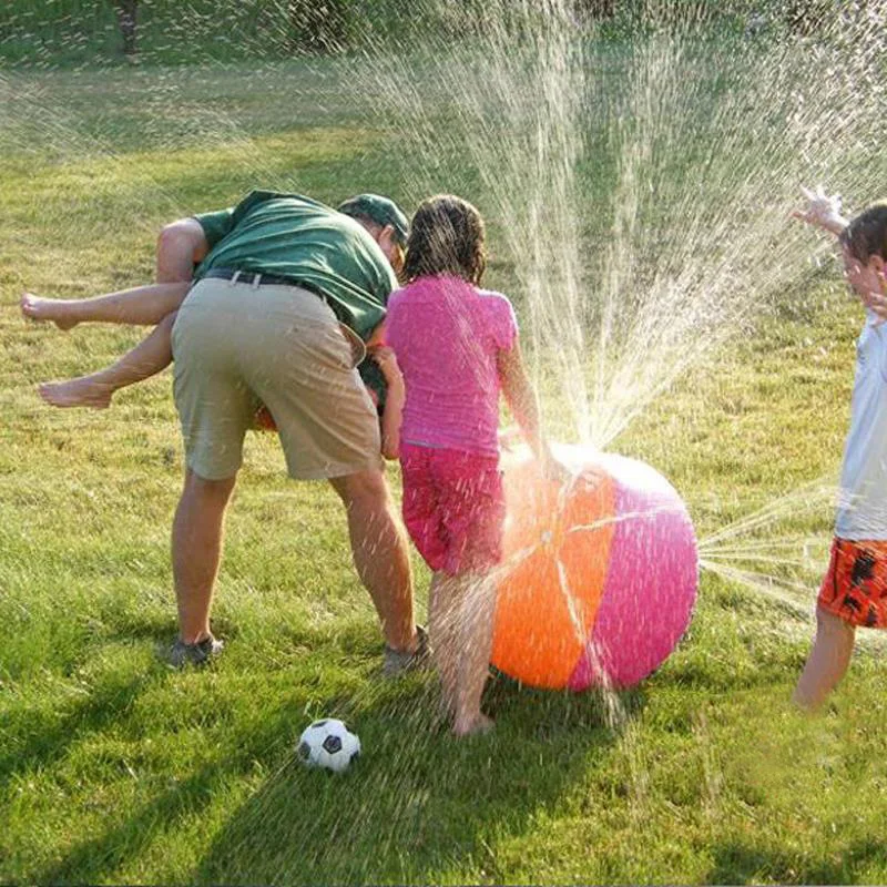 Outdoor Inflatable Toys Funny Water And Land Interactive Squirting Water Ball Beach Ball Kids Garden Inflatable Water Play Toys