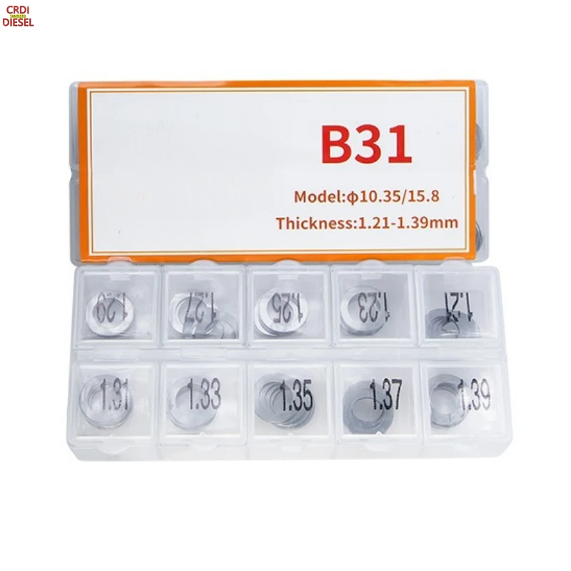 50PCS B31 CRIN Injector Armature Lift Travel Adjusting Gaskets Repair Kits Thick 1.21-1.39 for BOSCH 110