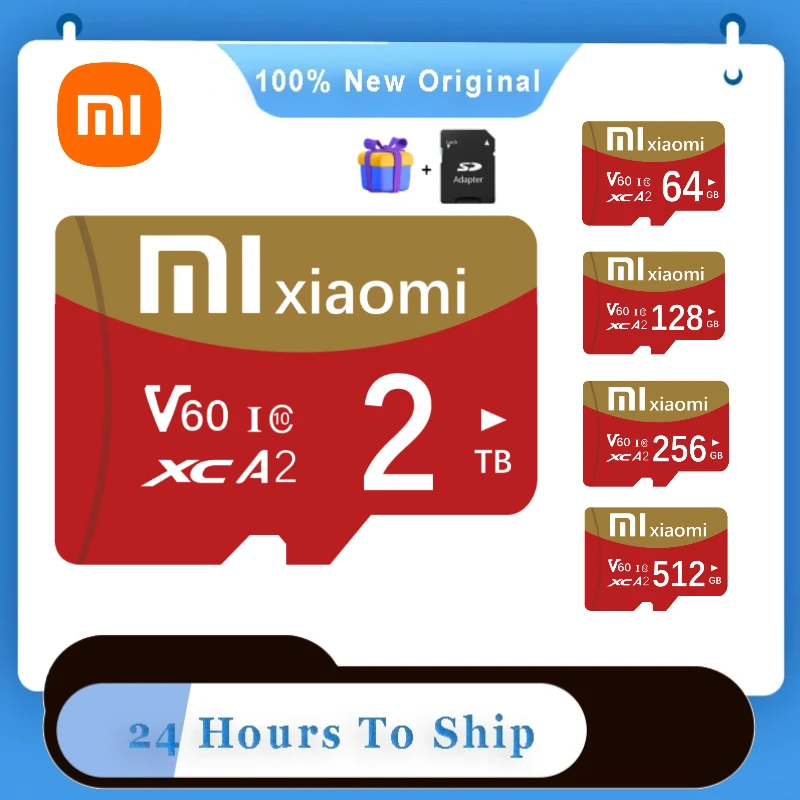 Xiaomi-Mini Flash Card, Alta Velocidade, Original, Micro TF, Cartão SD, 512GB, Grande Capacidade, 128 GB, Class10, Cam, Mac, 2TB