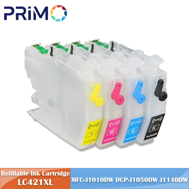 

LC421XL LC-421XL Refillable Ink Cartridge With Chip for Brother DCP-J1050DW DCP-J1140DW MFC-J1010DW DCP J1050 J1140 MFC J1010