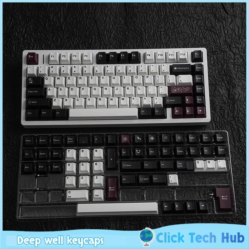 Gmk Replica Deep Well Keycaps 143 Keys Pbt Cherry Arabic Korean German French Spanish Russian Mechanical Keyboard Keycaps