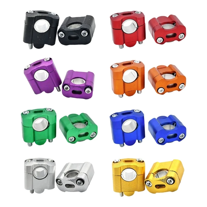 Motorrad-Lenker-Montageklemmenpaar, gezahnter Hebeblock aus bearbeitetem Aluminium mit zwei Schrauben für 7/8 Zoll bis 1-1/8 – Detail 1