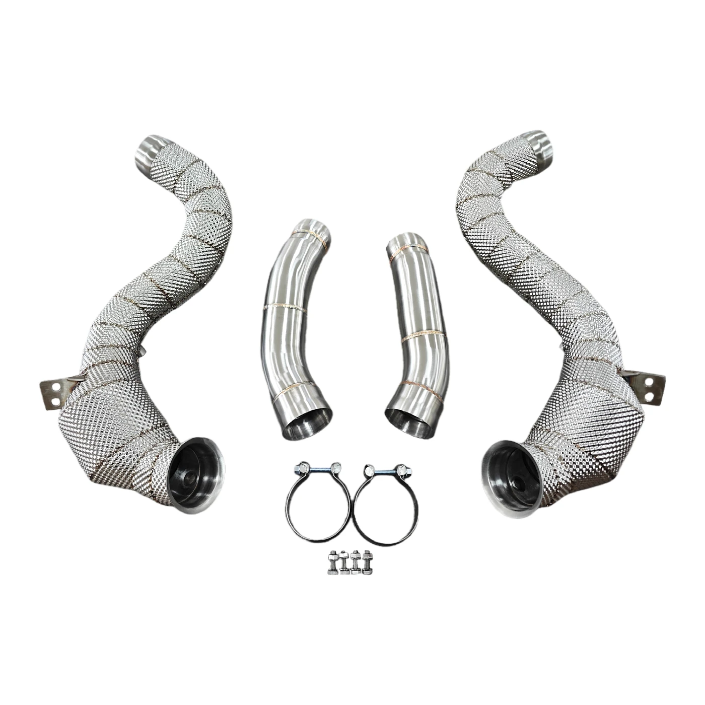 

Catted Heatshield Downpipe For Mercedes-Benz W205 C63 C63S AMG 4.0T Downpipe