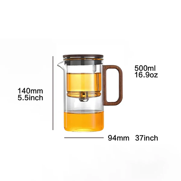Bonston耐热玻璃泡茶壶，磁吸式开关，礼盒装，16.9oz-15