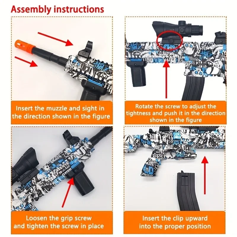 Automatyczny i ręczny kamuflaż M416 pistolet zabawkowy kulka żelowa blaster z gra na zewnątrz lunety