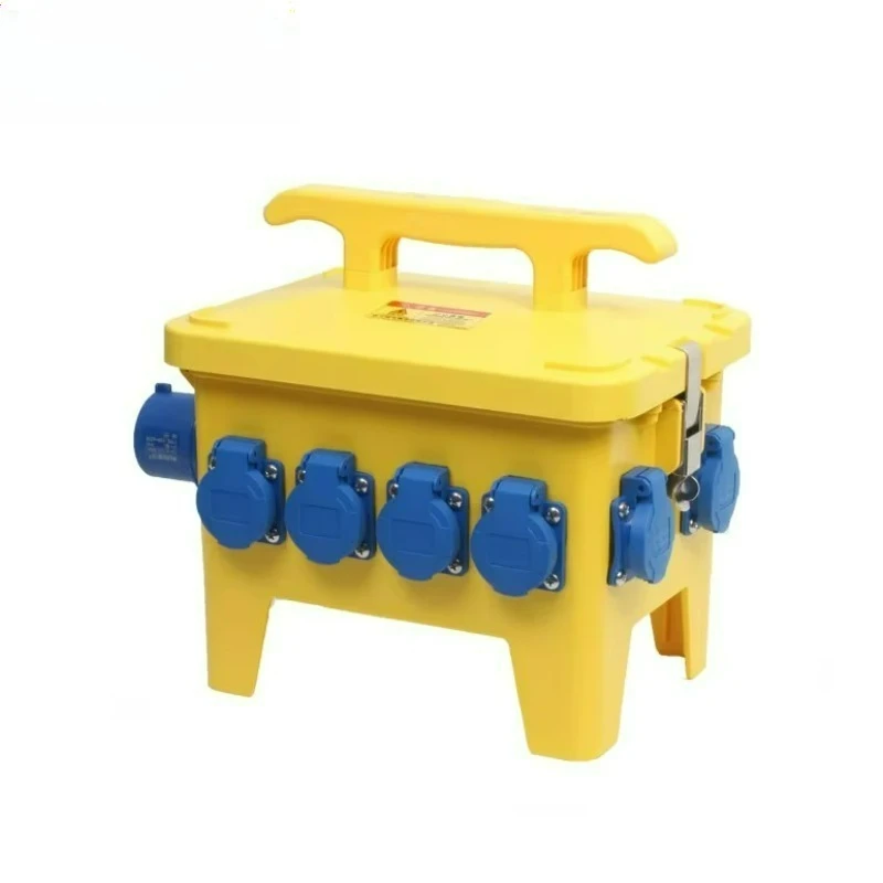 New Yellow High Quality Engineering Maintenance Distribution Box Power Output Electric Waterproof Socket Control Box