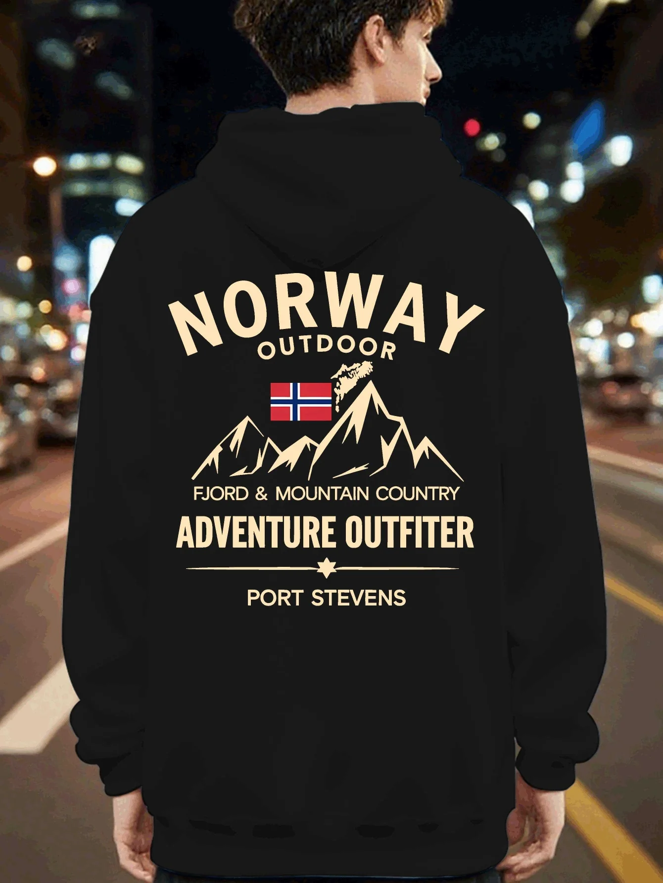 New model: men’s hooded long-sleeve loose-fitting casual printed basic sweatshirt. Perfect for young people in spring, summer, a