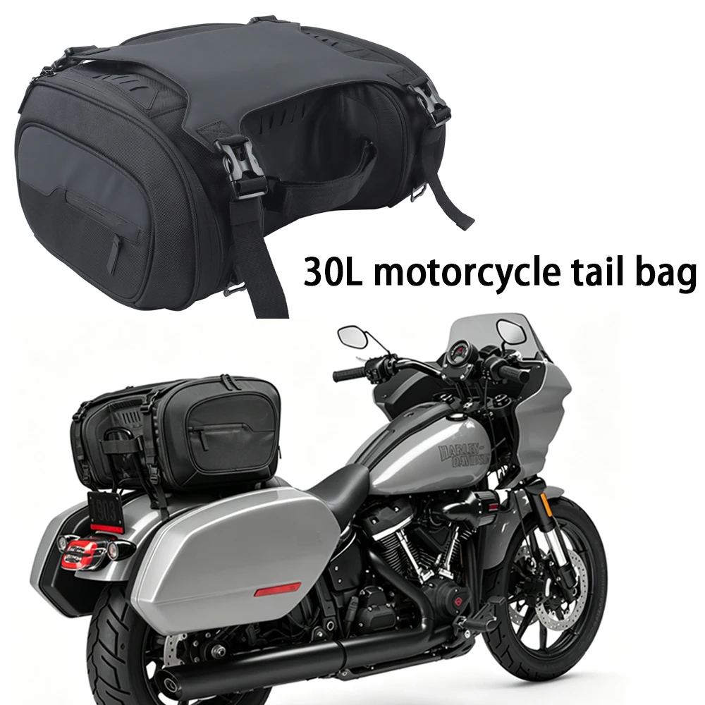 

Motorcycle Travel Luggage Bag Waterproof 30L Trunk/Rack Bag For Harley Softail Low Rider ST El Diablo FXRST FXLRST 2022-2026