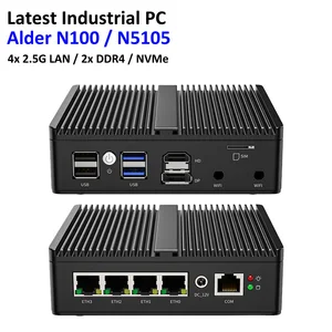 Intel N100 Celeron N5105 Router Lunak PC Mini Tanpa Kipas 4x Intel i226 i225 LAN 2.5 G DP HD Alat Firewall pfSense ESXI AES-NI 8 esxi penjualan terbaik - №