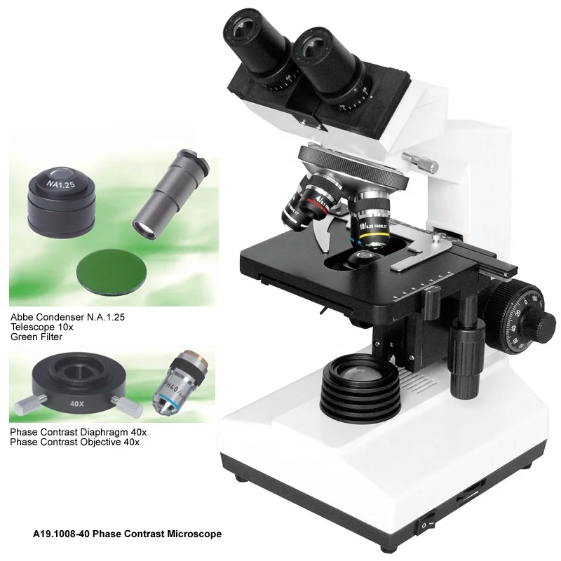 OPTO-EDU A19.1008-40 40x-1000x Binocular cheap phase contrast microscope
