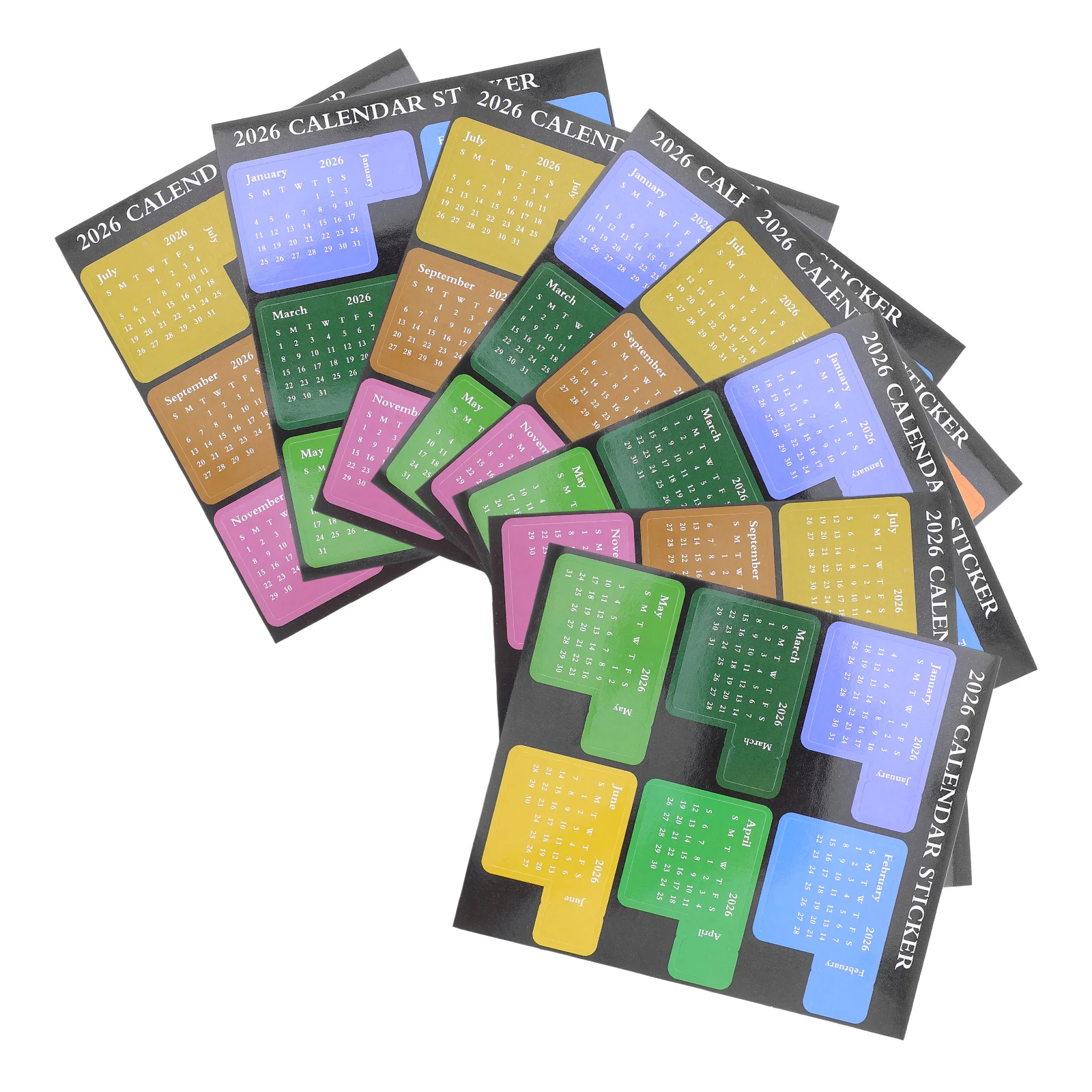 4 Sets Calendar Sticky Paper Stickers for Notebook Label Daily Use Planner Index Convenient Family