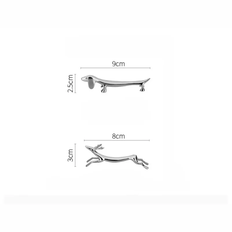 Dinner Table Supplies Zinc Alloy Cutlery Bracket Holder Silver Fawn /Little Dog Shape Cutlery Storage Cute Tableware Rack Holder