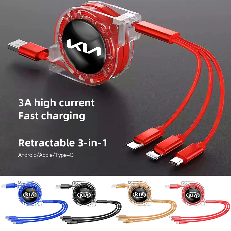 yZ[zKia KN GT-LineASportageACeedARioAPicantoASorentoASoulACeratoAVengap 3in1 Micro USB Type-C [dP[u }`[d