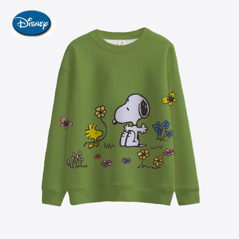 Snoopy Kawaii Print Sweatshirt Women Soft Goth Hooded Ladies Autumn Vintage Long Sleeve Pullovers Casual Tops 2023 New Y2k