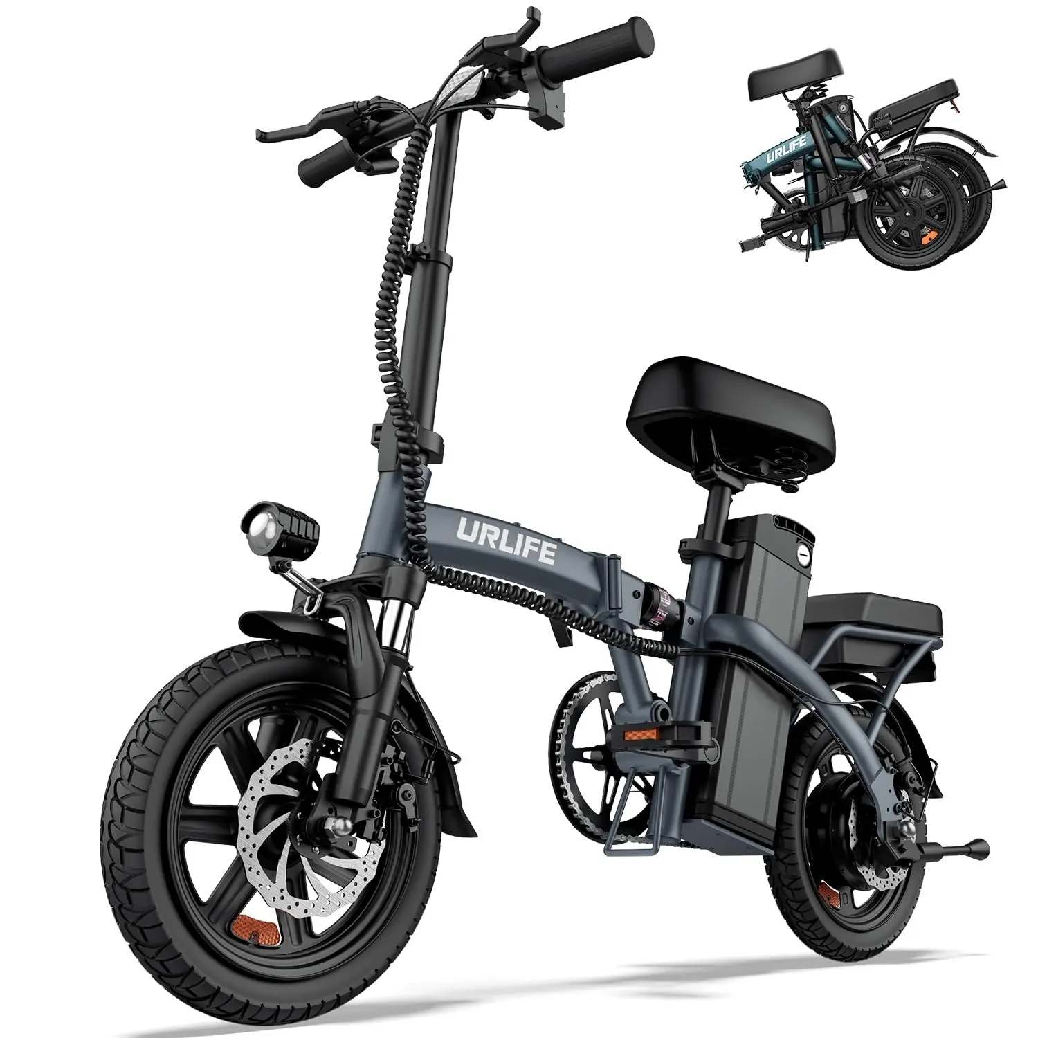 14" Folding Electric Bicycle Adults & Teens Portable Commuter E-Bike 250W Motor, Customized