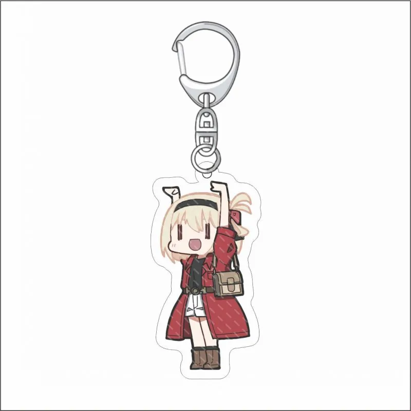 Popular Anime Lycoris Recoil Keychain Acrylic Ornament Inoue Takina Chisato Nishikigi Figures Metal Holder Keyring Fans Gift