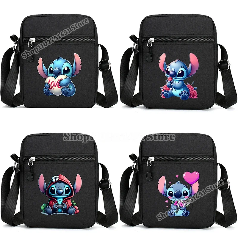 Disney Lilo & Stitch Shoulder Bag Womens Handbags Girls Outdoor ShopperBag Crossbody Cute Mobile Phone Purse Coin Storage Bags