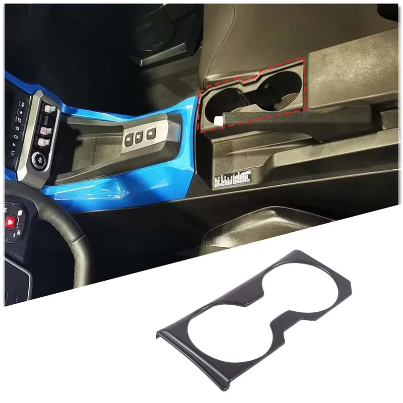 ABS Matte Black For Polaris Slingshot 2020-2023 Car Center Console Navigation Frame Water Cup Holder Steering Wheel Sticker Trim - view 5