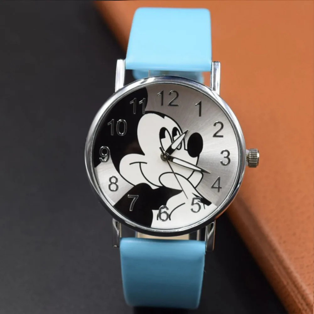 Mickey Children's Fashion Student Watch Quartz Watch Cartoon Cute Dial PU Leather Fashion Strap Children's Student Watch Gift - view 3