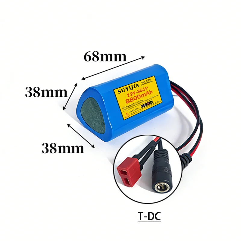 12V 8800mAh 3S1P nieuwe 18650 oplaadbare lithiumbatterij met ingebouwde BMS geschikt voor elektrisch gereedschap en elektrisch speelgoed
