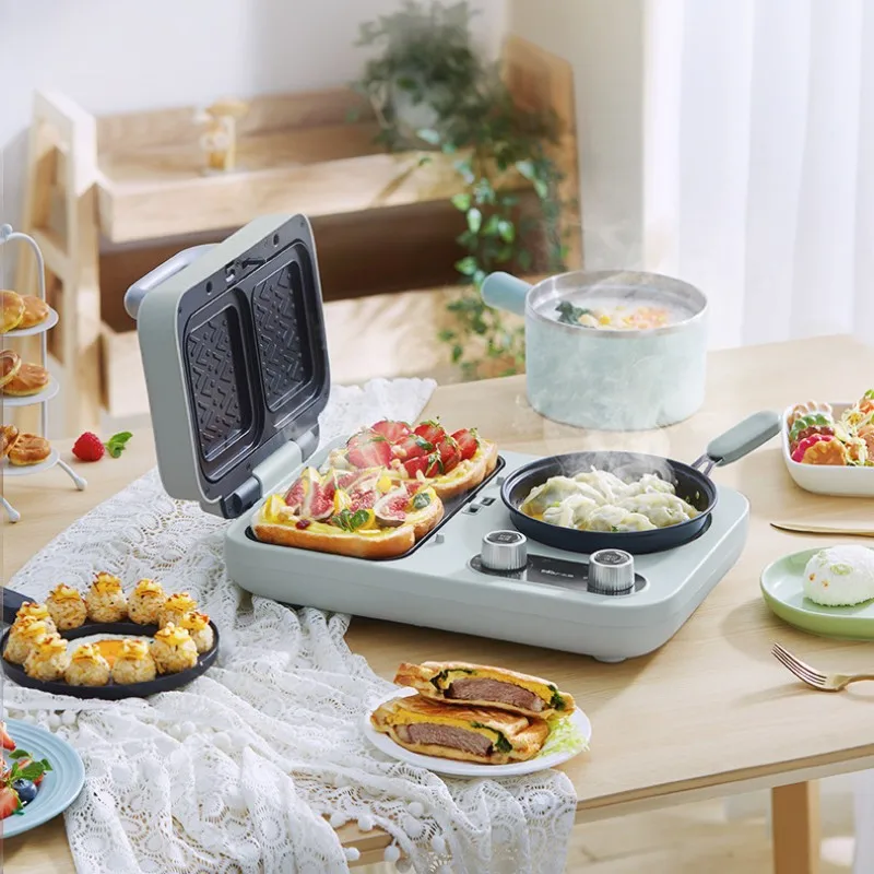 Sandwich Breakfast Machine Toaster Fried Egg Boiled Noodles Fried Bacon Multi-function Breakfast Waffle Cookie Machine