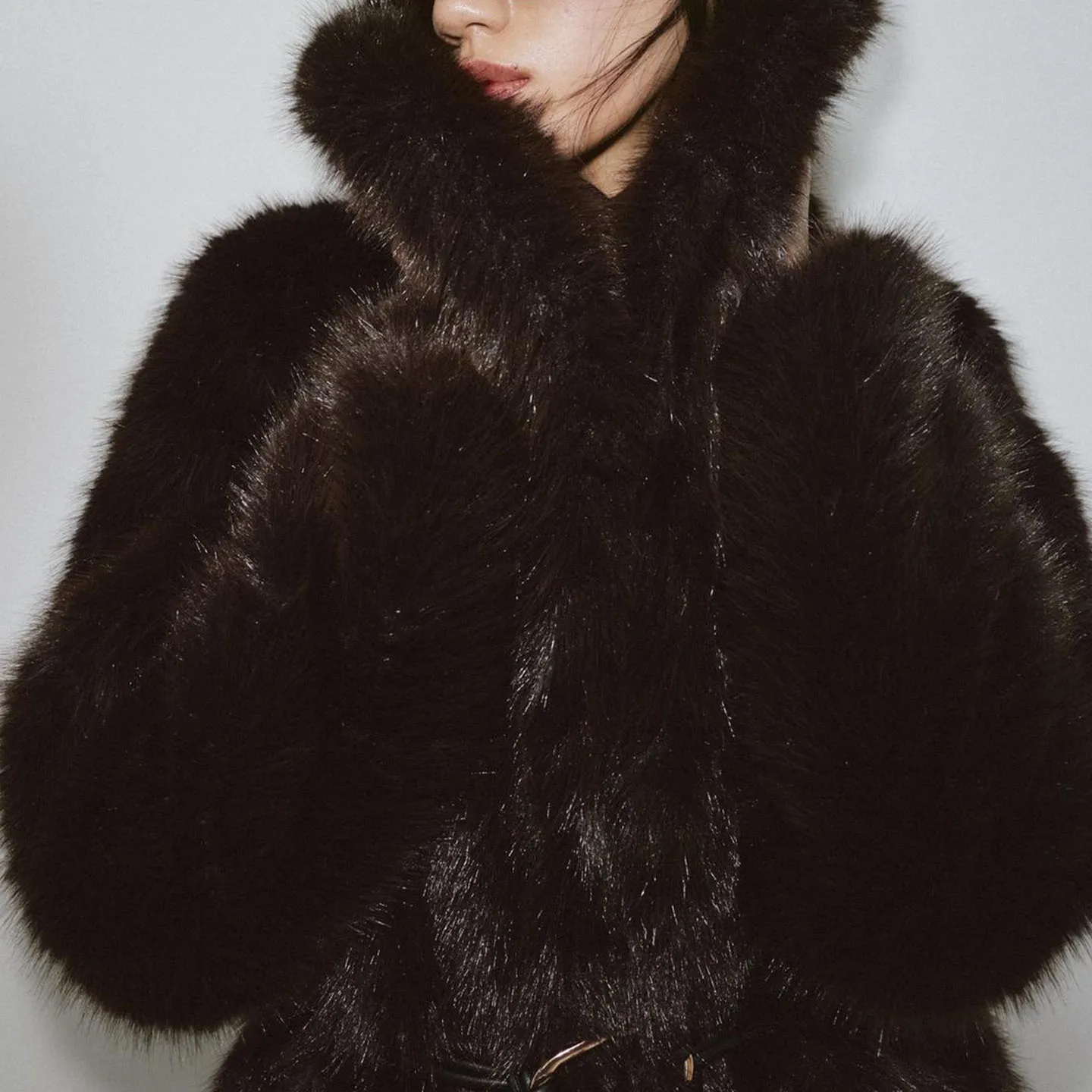 Cappotto con colletto infradito Faionable da donna Autunno 2025 Personali Sle Long Sve Stand Edition Pelle Jaet Z Brand