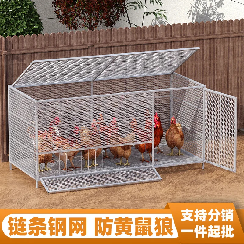 

Chain steel mesh chicken cage thickened and bold probe cage goose large chicken and duck poultry anti-weasel snake and mouse