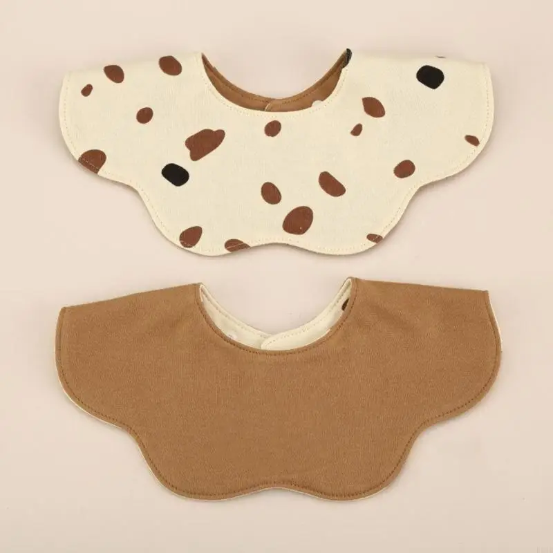 R66D Perlindungan Bib Bayi Mengiler 360 Katun Reversibel untuk Waktu Menyusui Dua Sisi