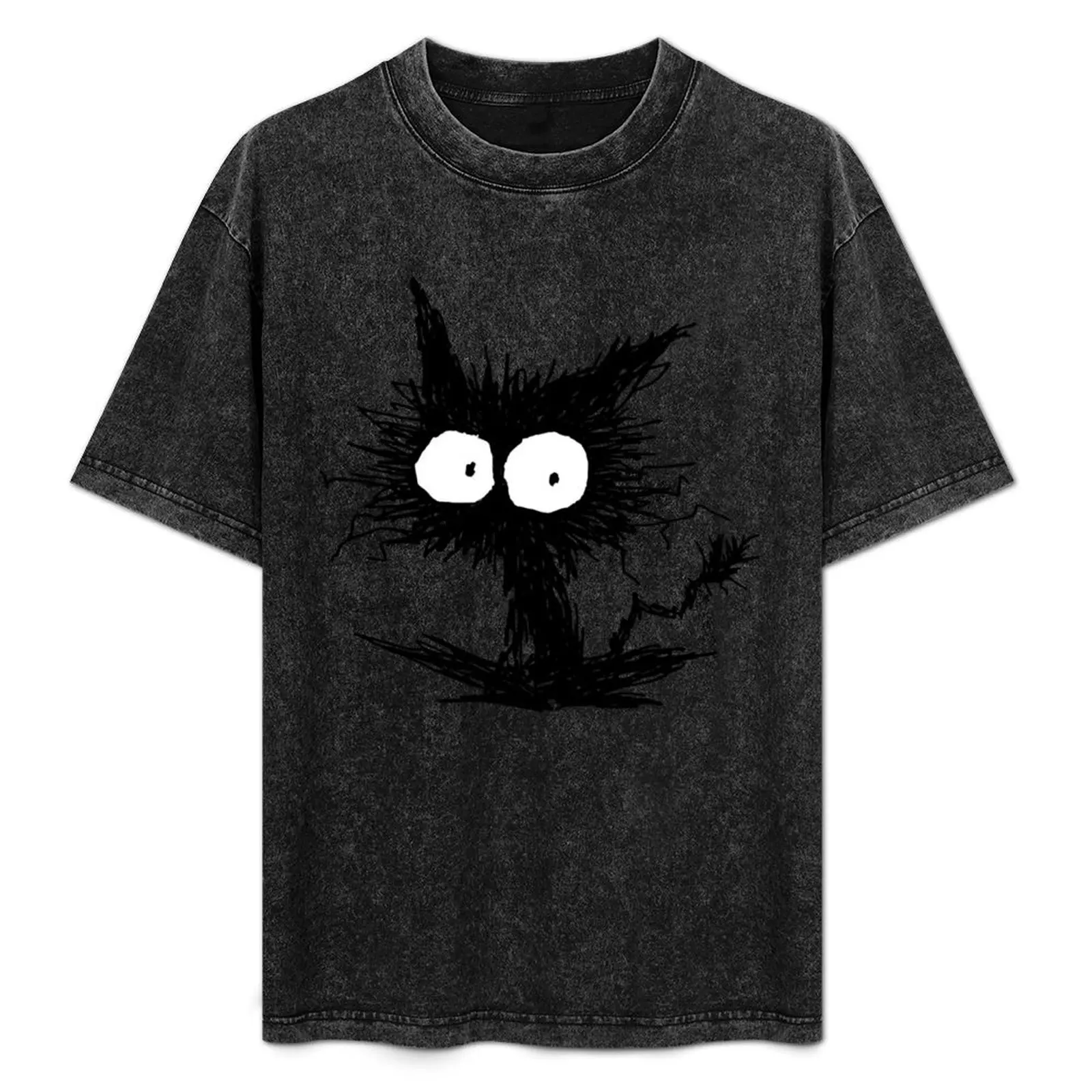 

Black Unkempt Kitten GabiGabi T-Shirt Urban Casual Loose Fit Tee