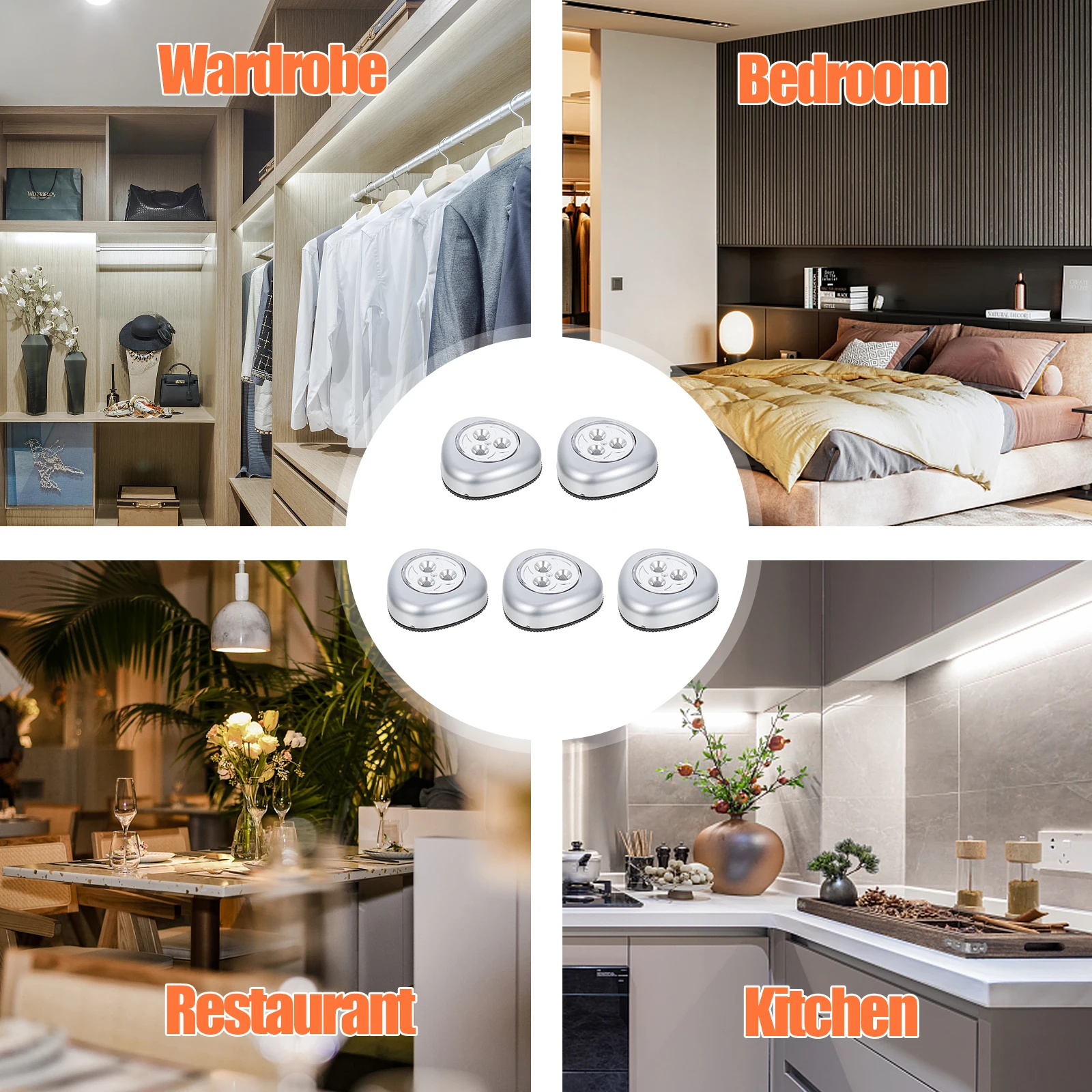 

Touch Night Pcs Small Silver Baby Household Indoor Atmosphere Indoor Atmosphere Lamp Small Night Lamp Powered Long Life