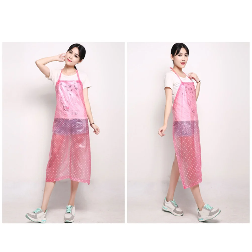 

1pc Waterproof Oil-Proof Transparent Pvc Cooking Apron For Kitchen Professional Use Sleeveless Plastic Apron Home Daily Use