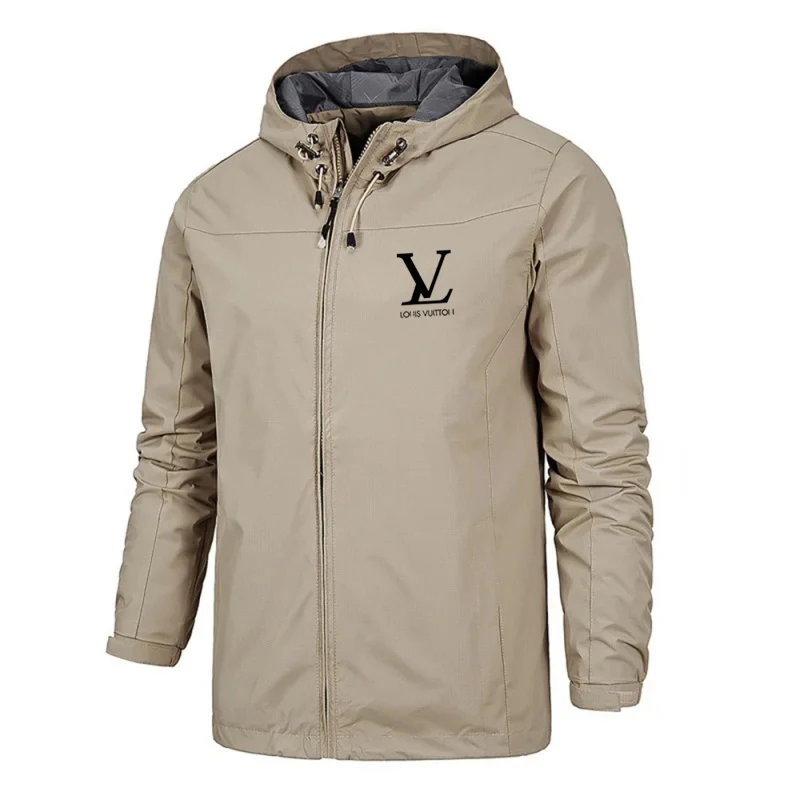 

Men's new spring and autumn comfortable and fashionable zipper coat, outdoor windproof and water-resistant hooded sports jacket