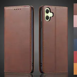 Magnetic attraction Leather Case for Samsung Galaxy A05 Holster Flip Cover Case for Galaxy A05 Wallet Phone Bags Fundas Coque