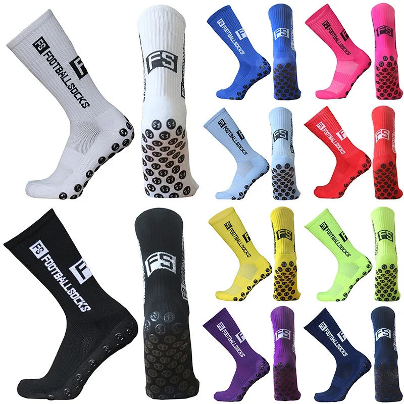 

2023 Training New Round Silicone Match Breathable Sweatwicking Football Socks Outdoor Sports Slip Resistant Soccer Socks