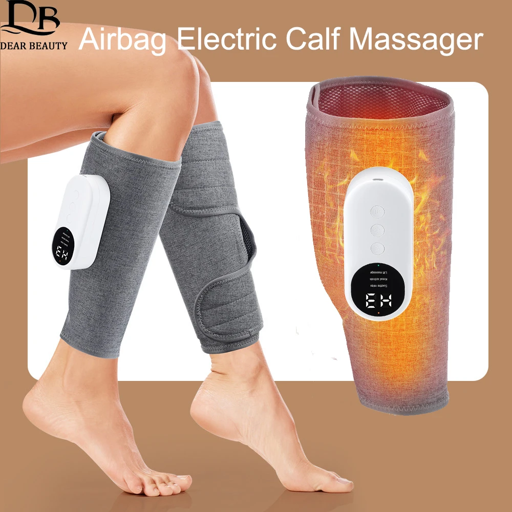 

Wireless Air Pressure Calf Massager 3 Mode Airbag Compresstion Heated Electric Foot Leg Massager Muscle Relax Blood Circulation