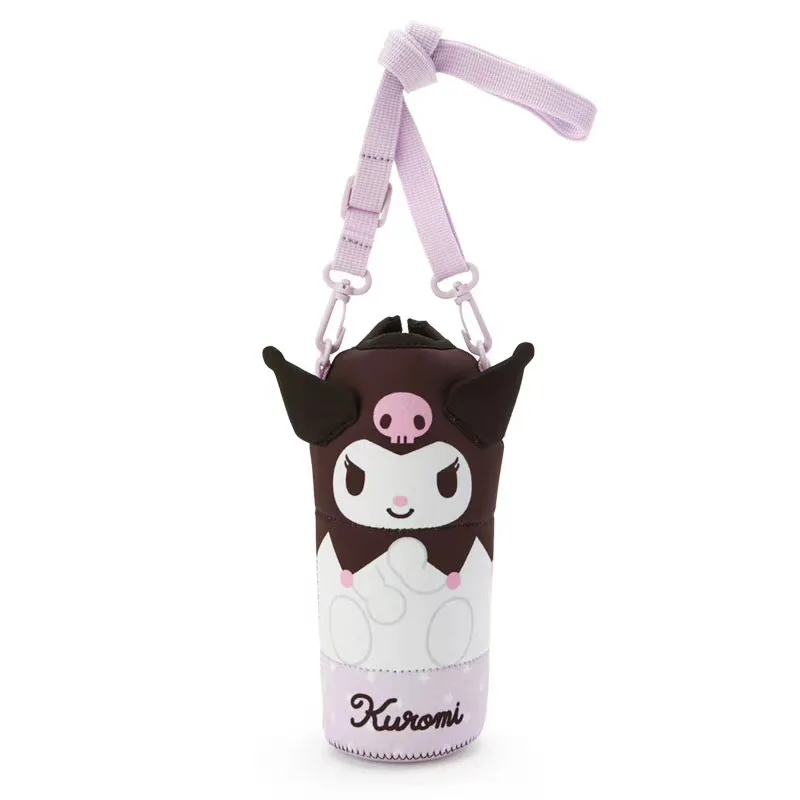 Kawaii Hello Kitty Sanrio Water Bottle Bag Cute Cartoon My Melody Kuromi Water Cup Storage Bag Outdoor Travel Portable Kid Gift