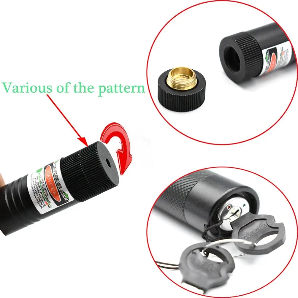 Mini 2 in1Cat Keychain Fun Pointer No battery Portable Green Laser pointer LED Training Torch Pet Cat Tickle Toy Flashlight