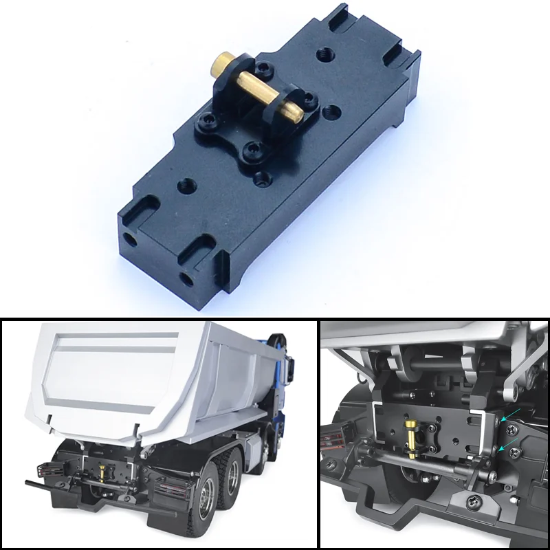 1: 14e Schaal Metalen Simulatie Staart Boom Aanhangwagen Trekhaak Voor Tamiya Rc Dump Truck Scania 770S R620 Volvo Benz Man Tgx Lesu Auto