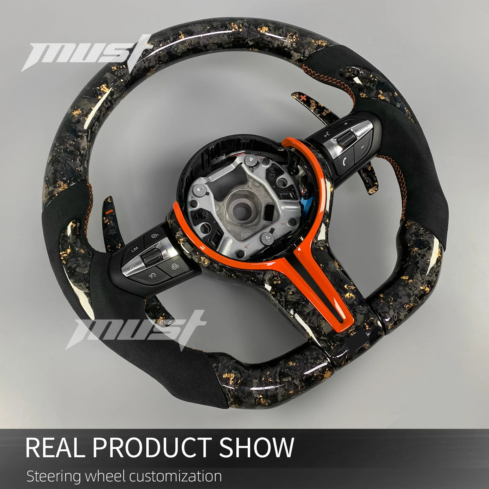 Custom Luxury Forged Carbon Fiber Car Steering Wheel for BMW F Models 2010-2018 3 4 5 6 7 8 Series F15 X5 F16 X6 F10 F18 F30 F35