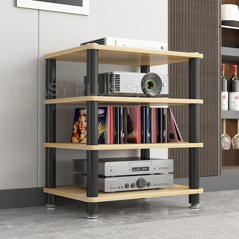 5-70cm Height HiFi Amplifier Stand Reinforced Steel Audio Rack 60CM Width Storage Frame E1 Panel For Home Theater AMP CD Player