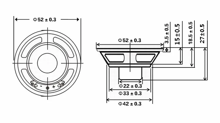 ILouder 52mm RMS Power 5W 4ohm/8ohm Optional Neodymium Magnet Speaker Driver Full Range 2 Inch Paper Cone Rubber Edge Speaker