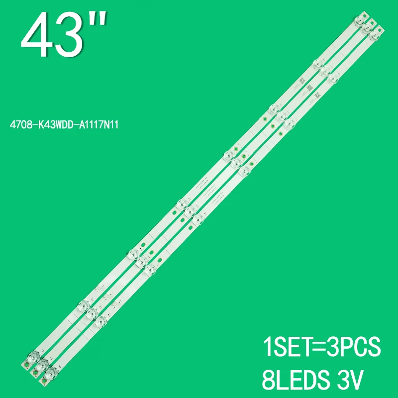 LED Backlight for 4708-K43WDD-A1117N11 KE430WDF 4708-K43WDD-A3117N01 ONN 43D1S-FISDB