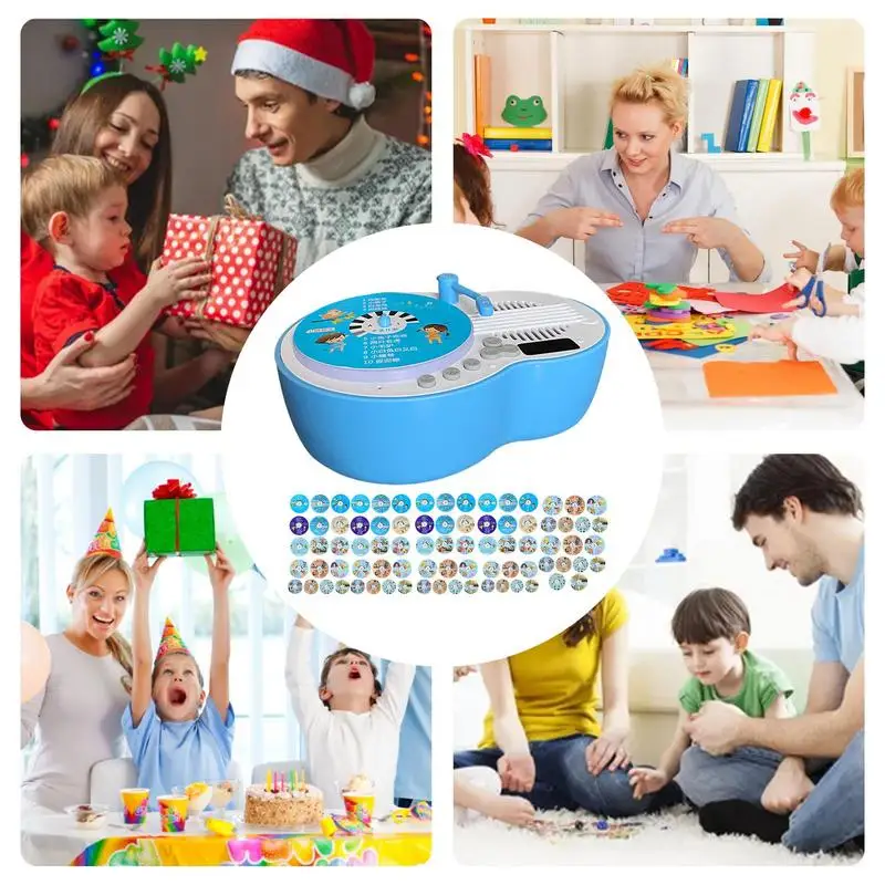 Toddler Music Story Player Stories Songs Phonograph Interaktywne edukacyjne zabawki z opowiadaniami z 84 kartami dla chłopców i dziewcząt