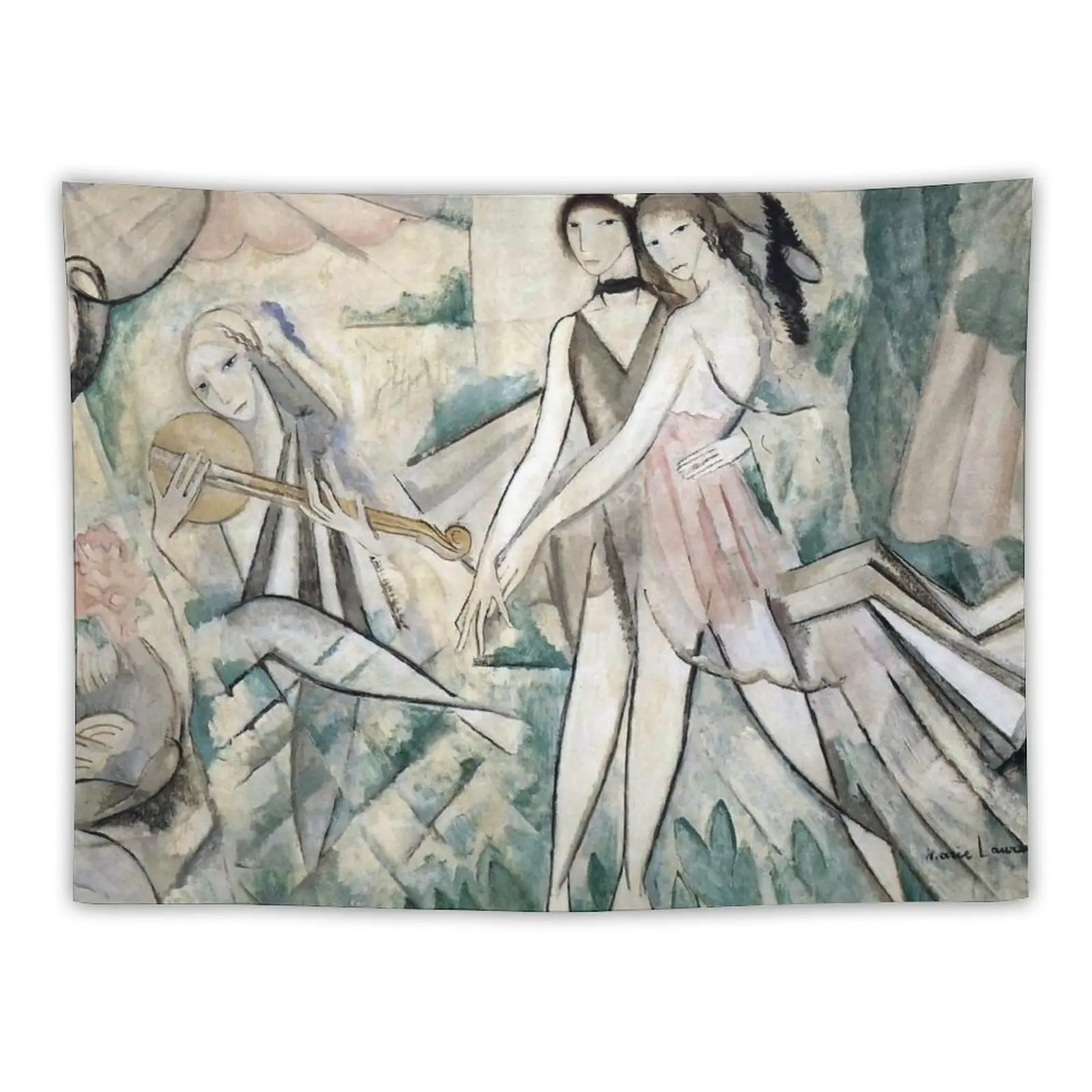 New Marie Laurencin, Le Bal élégant, La Danse à la campagne Tapestry Home Decorations Aesthetic Wall Decoration Items