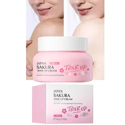 Sakura Lazy Cream Lightening Nourishing Brightening Skin Tone Natural Makeup Moisturzing Facial Cream