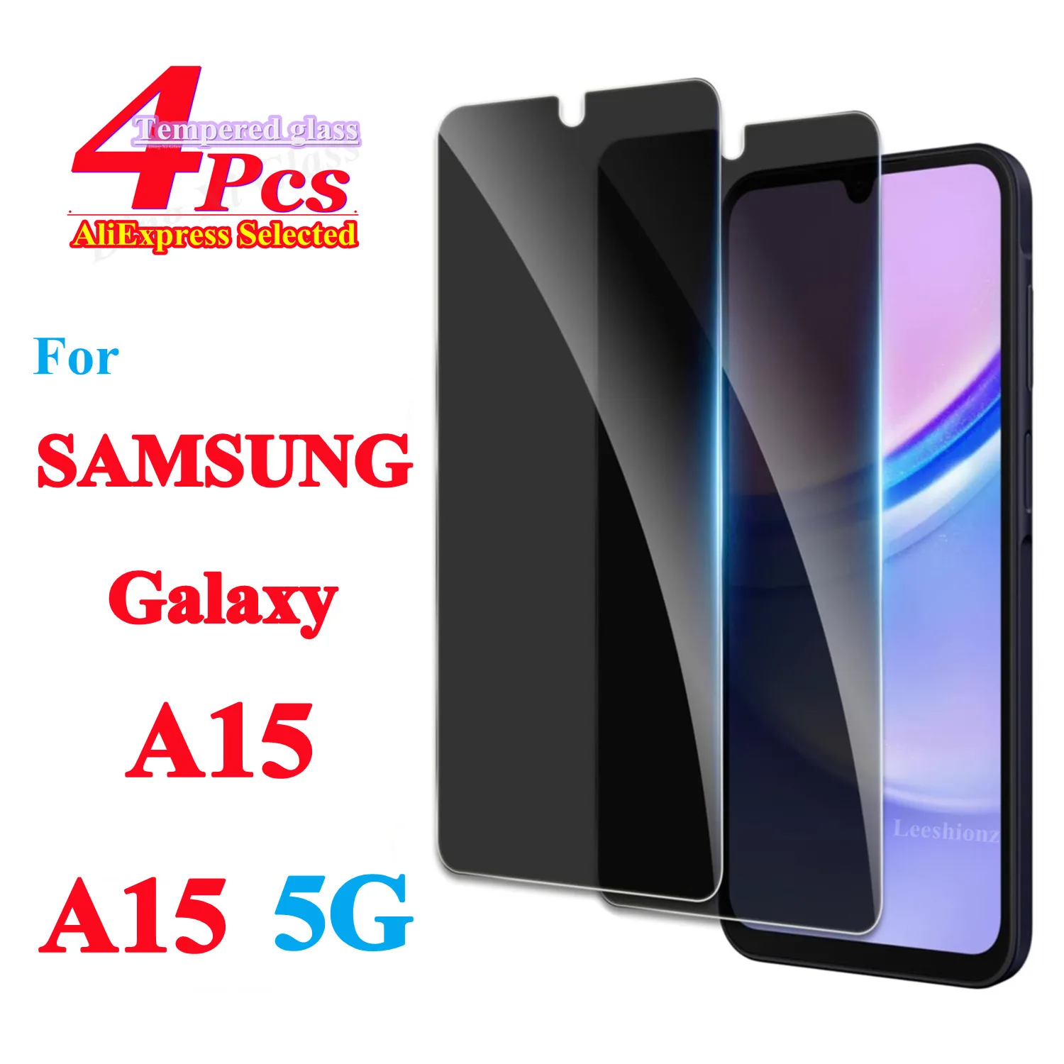 1-4Pcs Anti Spy Screen Protector For Samsung Galaxy A15 4G/5G Phone Glass