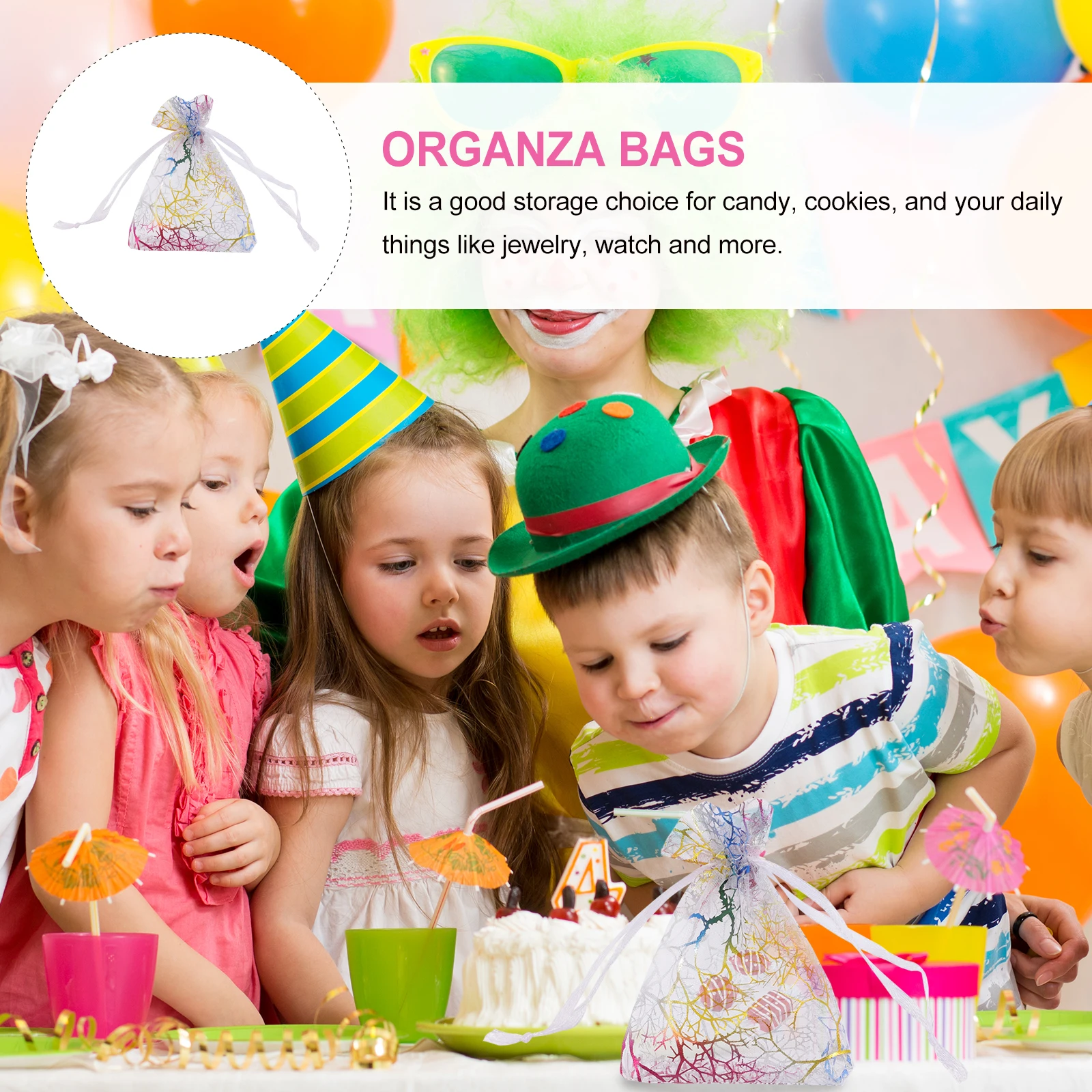 

100pcs Gift Organza Bags Lavender Drawstring Fabric Reusable Durable Wedding Birthday Party Storage Bag for Jewelry Sweets